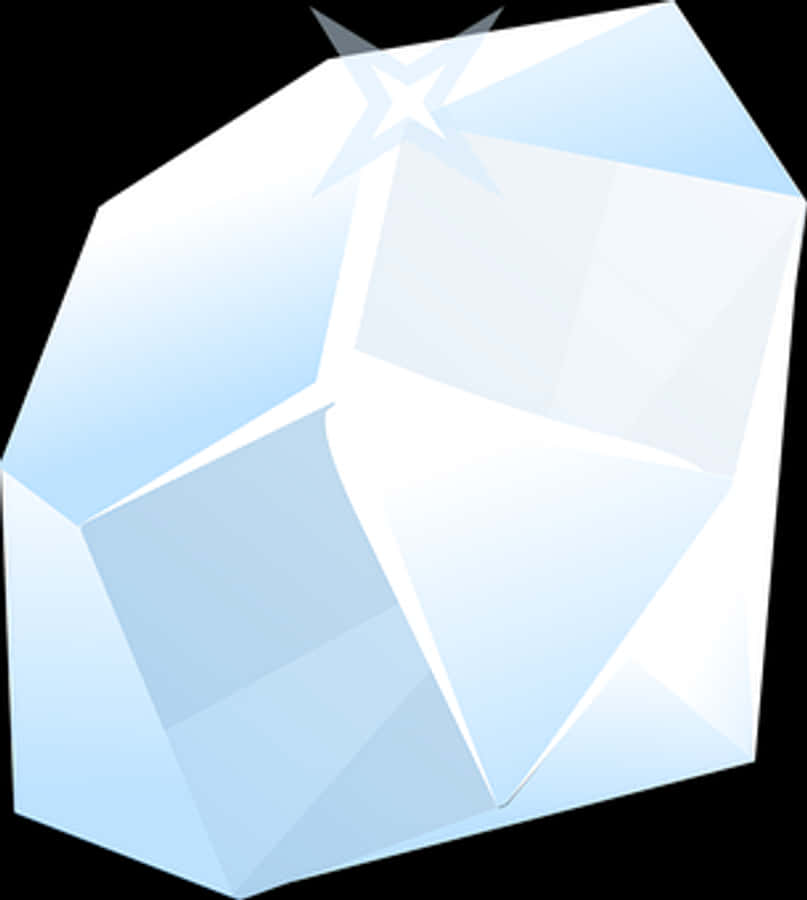 Shiny Blue Crystal Illustration