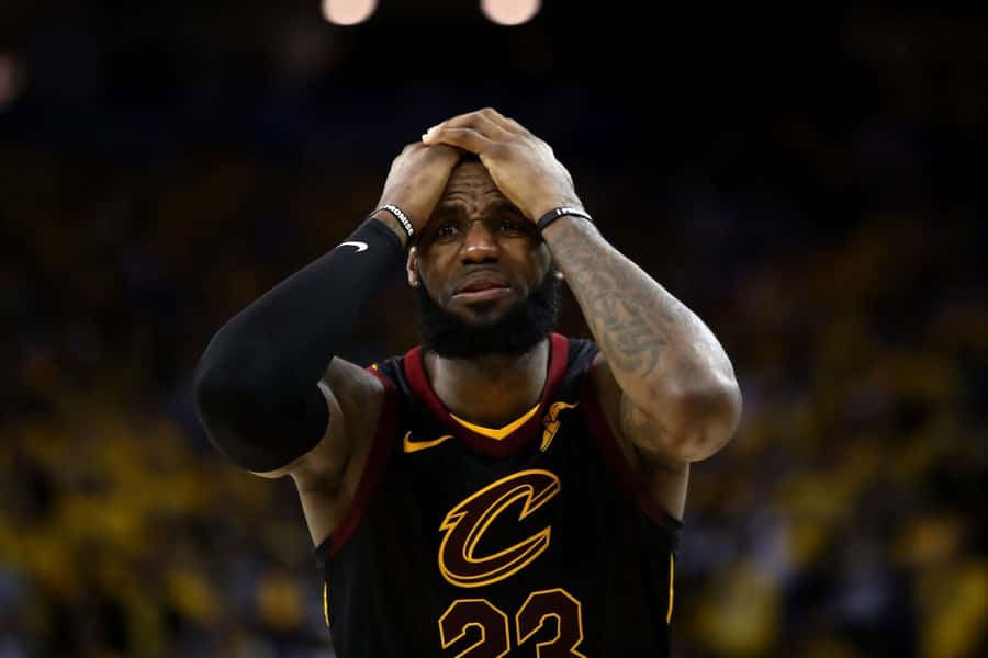 An intense moment on the NBA court