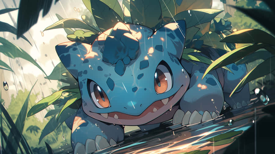 Bulbasaur Versteck an regnerischem Tag