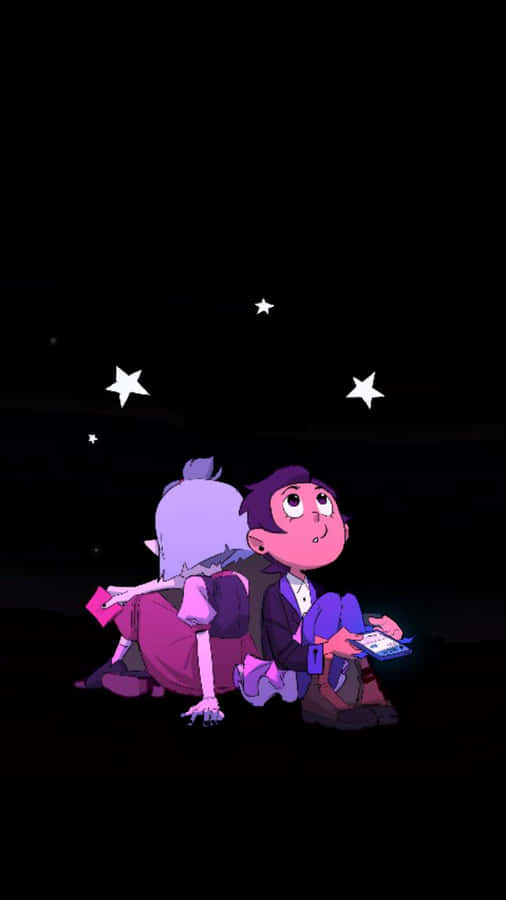 Personagens Animados Observando as Estrelas Lumity