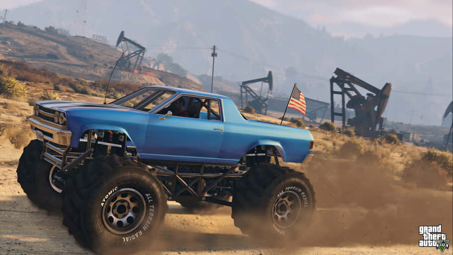 einblauer Monstertruck in GTA 5