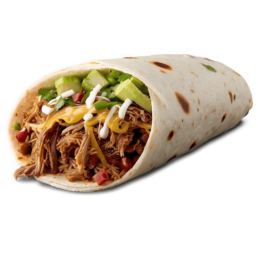 Pulled Pork Burrito PNG htb53