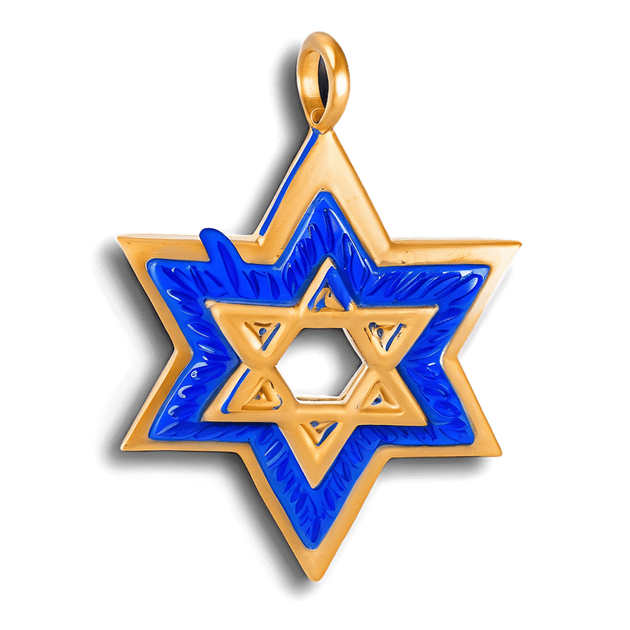 Star of David with Blue Background PNG 05252024