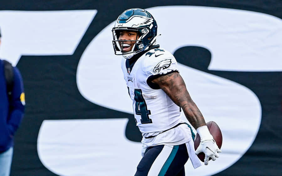 Jogador do Eagles Celebrando em Campo