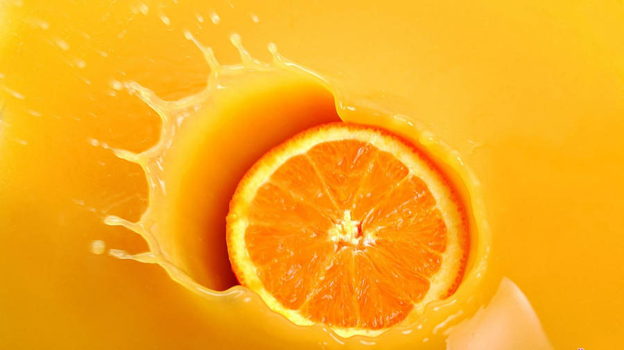 Frutta Arancione Inzuppata Nel Succo