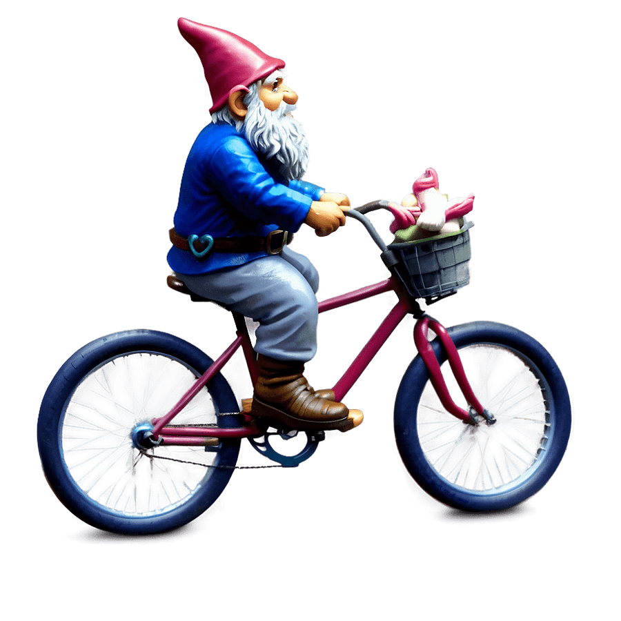 Biking Garden Gnome PNG 06132024