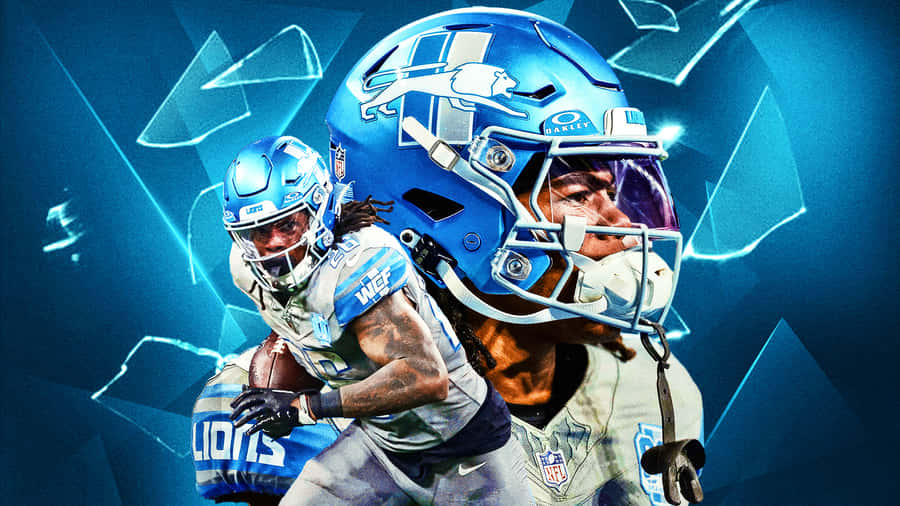 Arte do Jogador de Futebol do Detroit Lions
