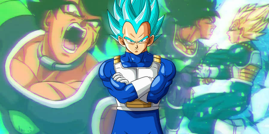Vegetaog Broly 1400 x 700 tapet