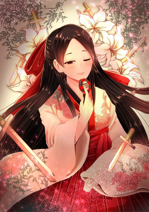 Traditionelle japanische Schönheit Anime-Kunst