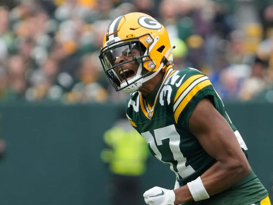Jogador do Green Bay Packers em Emoção