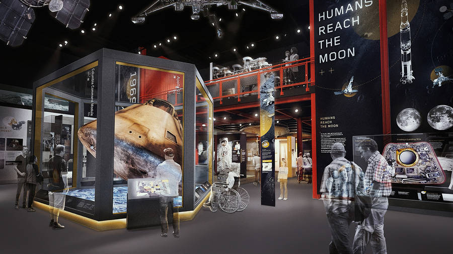 Hasyour computer or mobile wallpaper become too boring? Why not try the Smithsonian Destination Moon wallpaper? It features incredible images from the famous Apollo 11 mission, including Neil Armstrong's iconic "giant leap for mankind." With this wallpaper, you can relive one of the most important moments in human history every time you turn on your device.