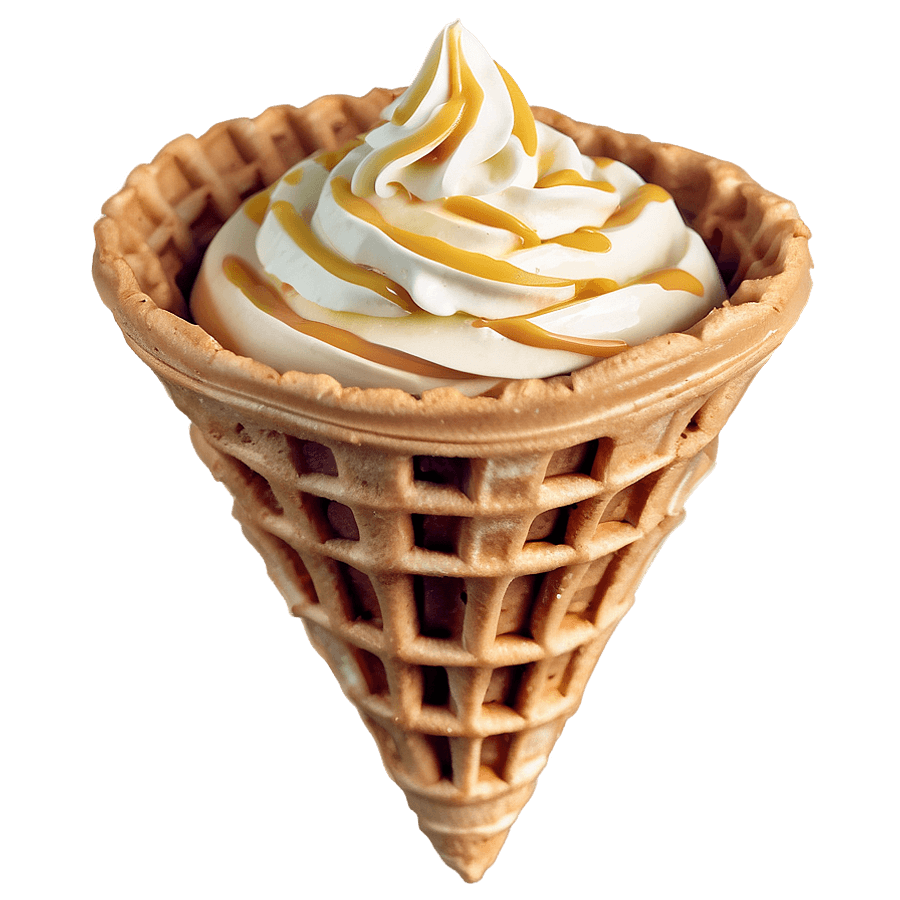 Vanilla Waffle Cone PNG 06282024