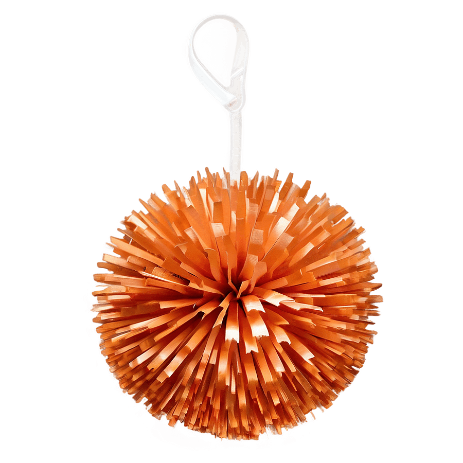Orange Cheer Pom Poms PNG ibq