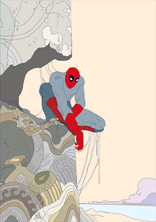 Spider Manin Traditional Japanese Art Style