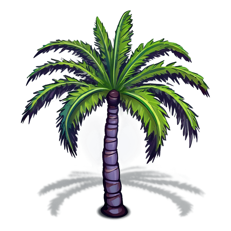 Stylized Cartoon Palm Tree PNG 41