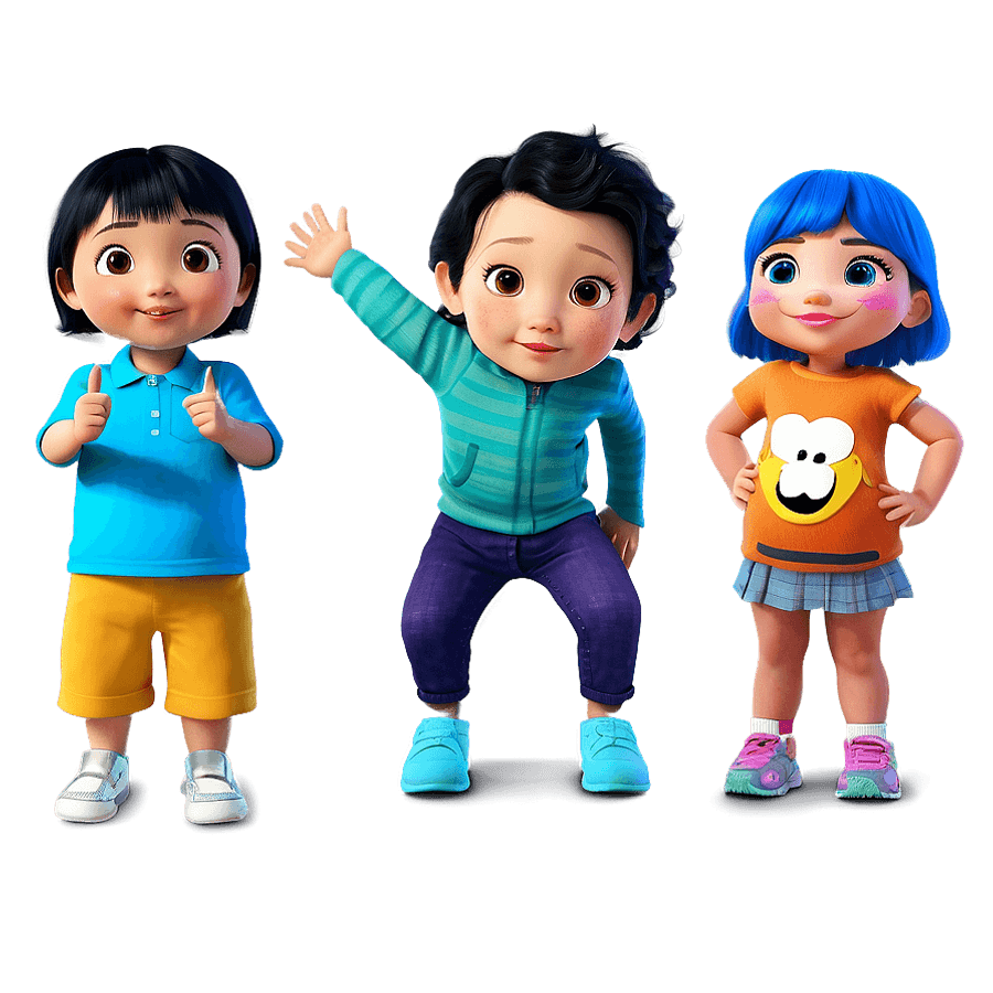 Little Baby Bum Characters Wallpaper PNG tts