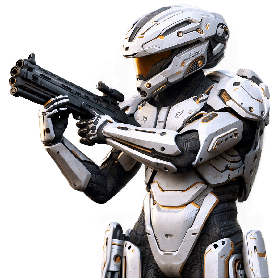 Sci-Fi Character Holding Gun PNG kpn57