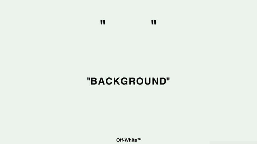 Fået rent og minimalistisk look med Off White skrivebordsbaggrund.