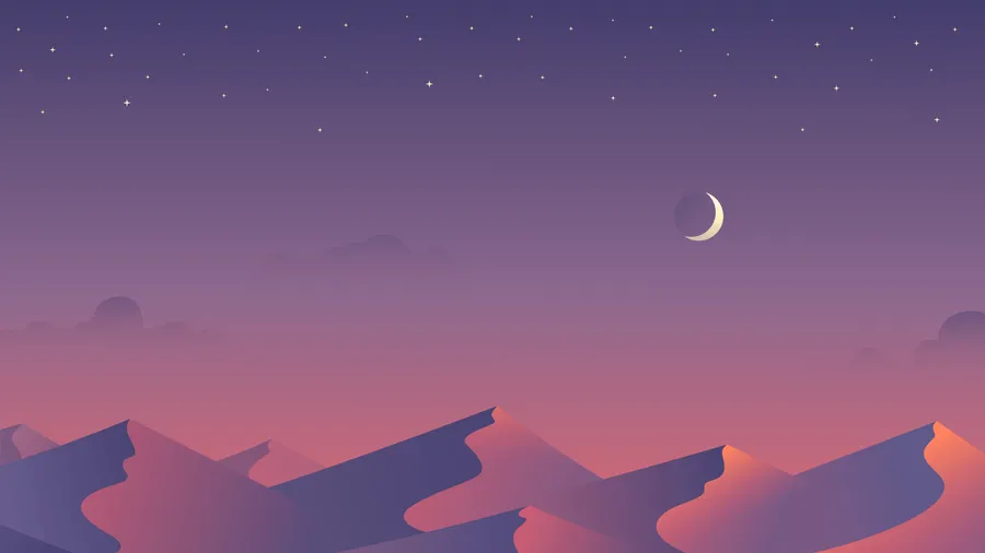 Midnight Gradient Violet Desert wallpaper