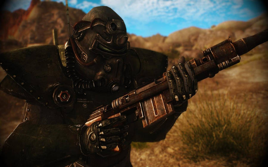 Download Fallout New Vegas Desert Ncr Ranger Wallpaper | Wallpapers.com