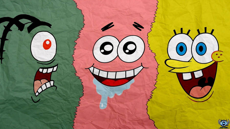 Fantastic funny art photo of Spongebob and friends