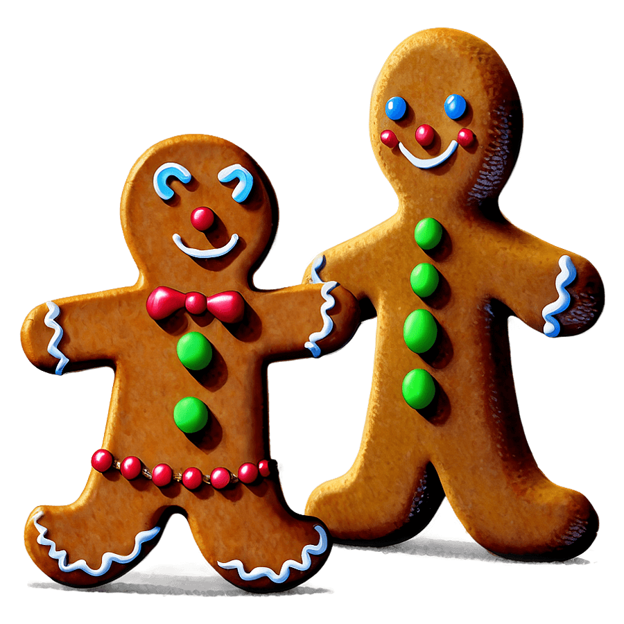 Gingerbread Man and Woman PNG 97