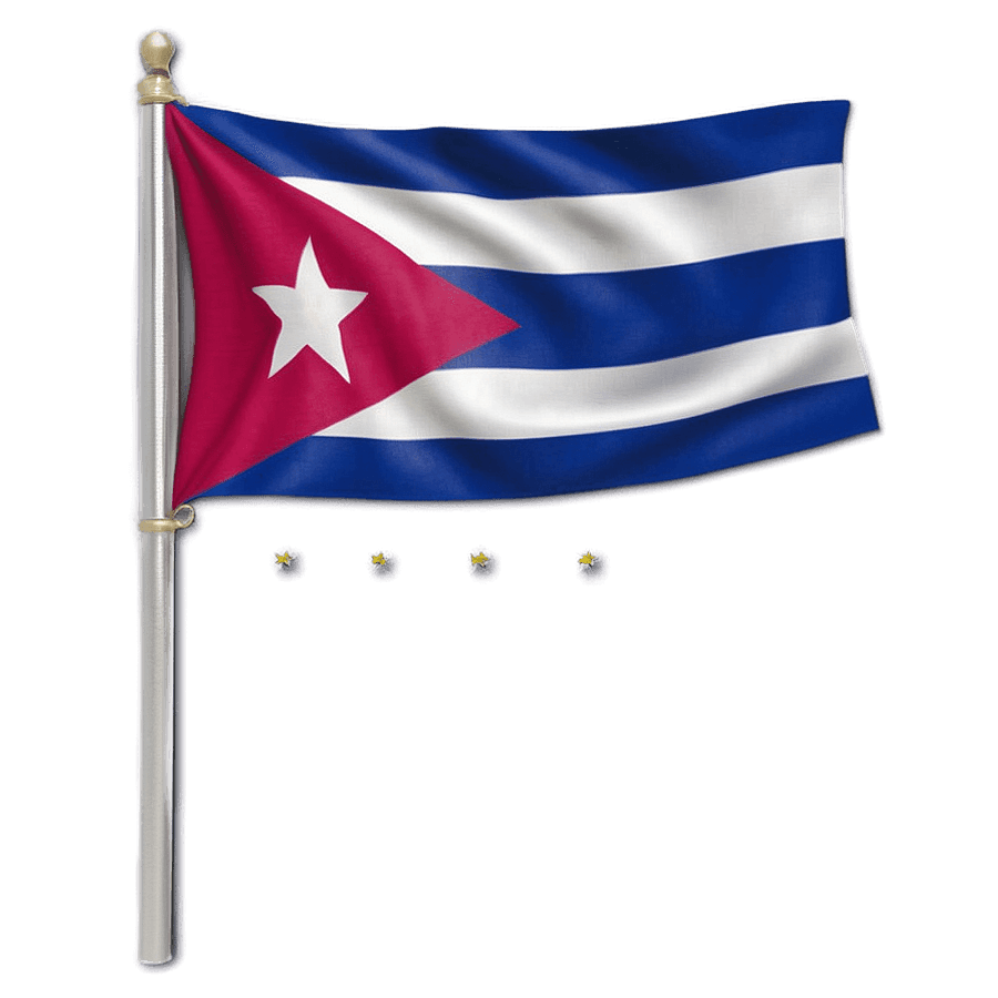 Cuban Flag in Glorious Detail PNG tlv