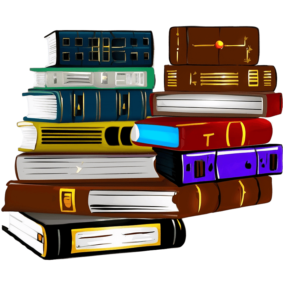 Sci-Fi Book Stack PNG vca51