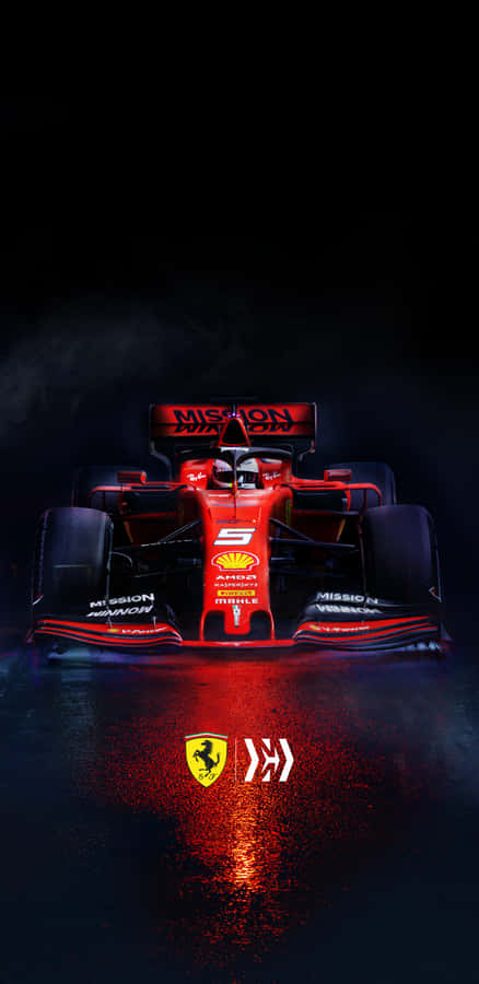carroda ferrari f1 no escuro