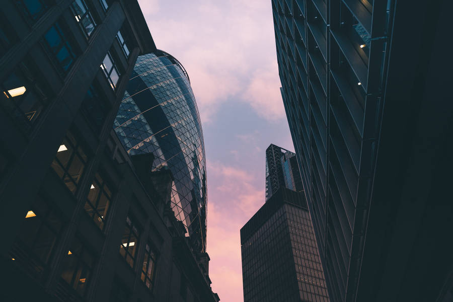 Céusao Pôr do Sol sobre o Gherkin