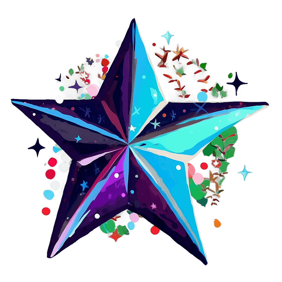 Stylish Christmas Star PNG svf21