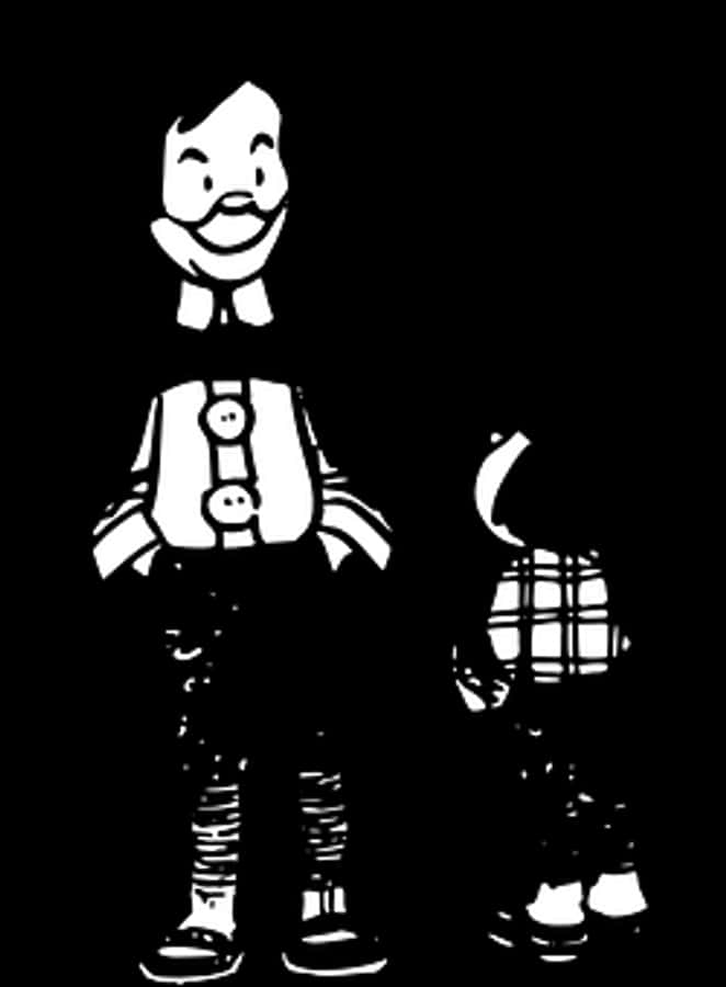 Vintage Cartoon Duck Blackand White