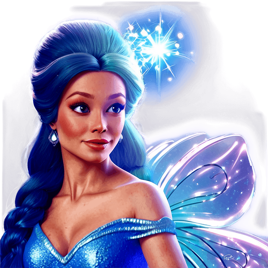 Dreamy Fairy Godmother Portrait PNG ygp
