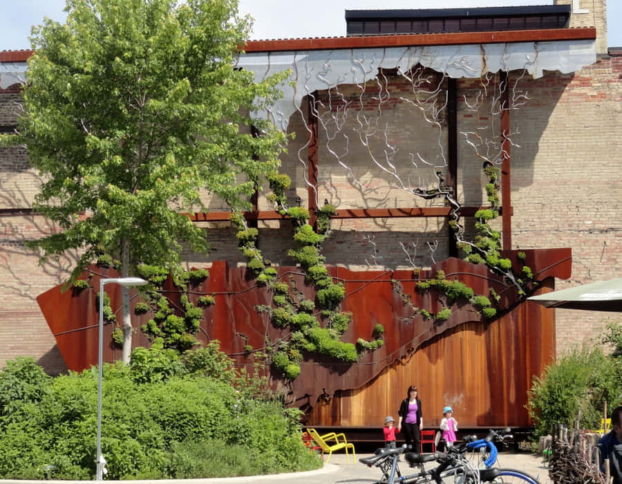 Evergreen Brick Works Muro Verde