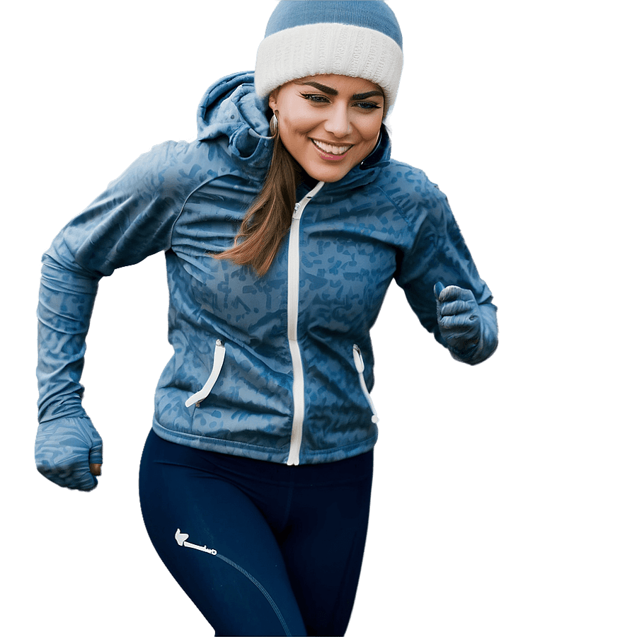 Running in Winter Clothing PNG 46