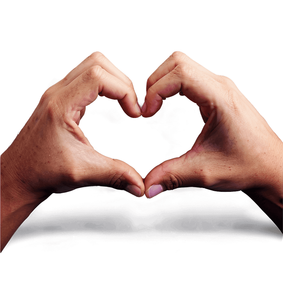 Hand Heart with Colorful Background PNG 06252024