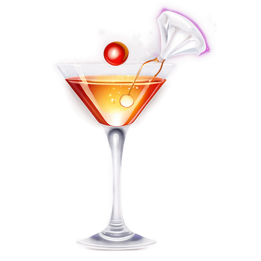 Creative Martini Glass Design PNG 05262024