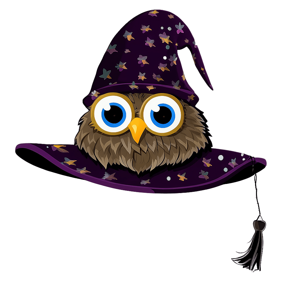 Witch Hat with Owls PNG 72