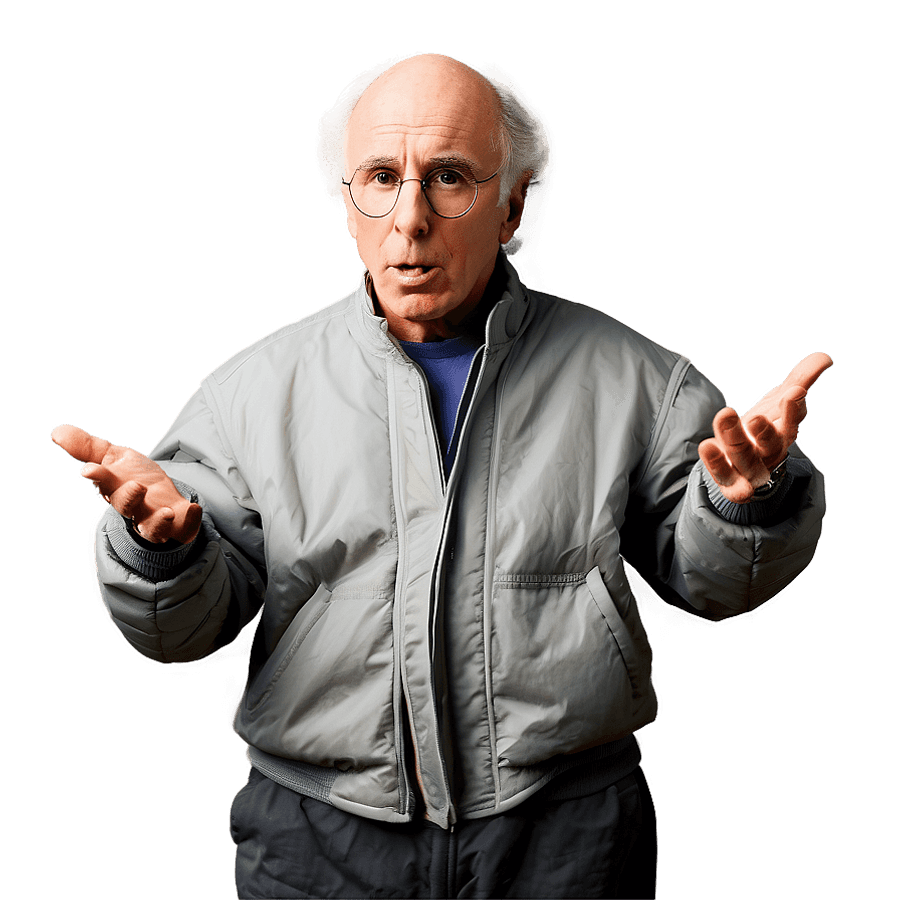 Larry David with Microphone PNG 06242024