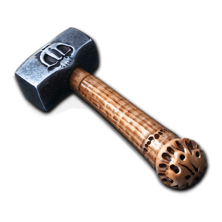 Ban Hammer with Skull PNG vis44