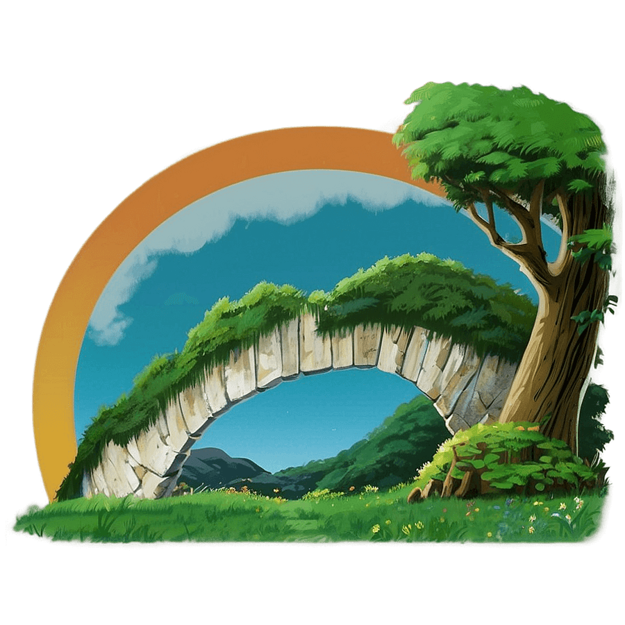 Studio Ghibli Landscape PNG qfb