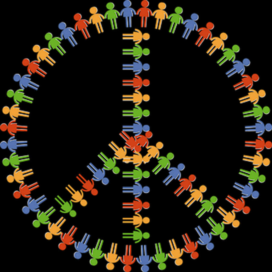 Peace Symbol Human Figures