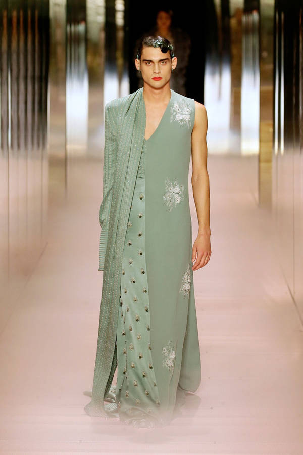 green fendi dress