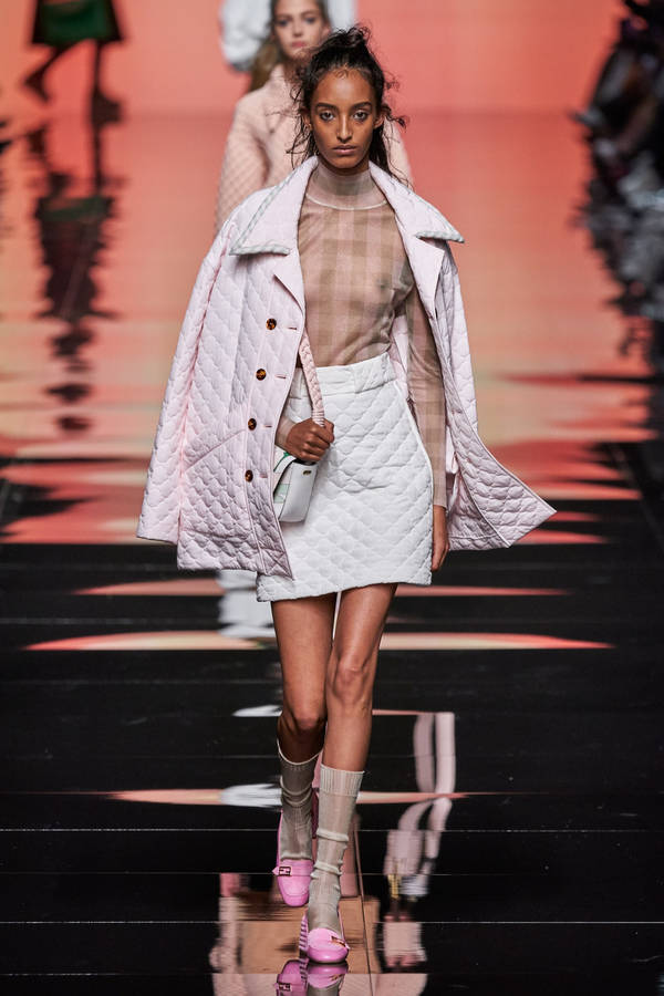 fendi pink coat