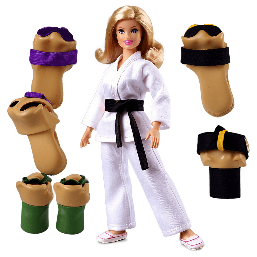 Barbie Doll in Karate Uniform PNG xfv9