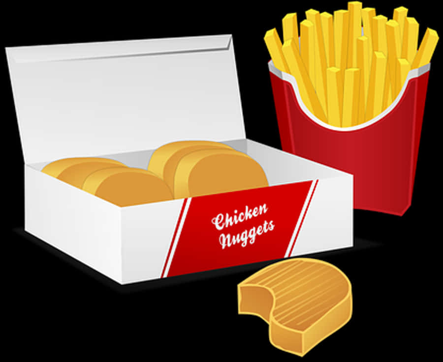 Fast Food Chicken Nuggetsand Fries