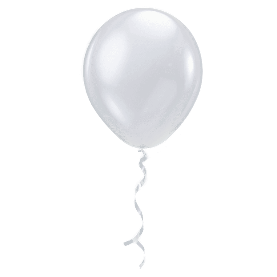 White Latex Balloon PNG odp