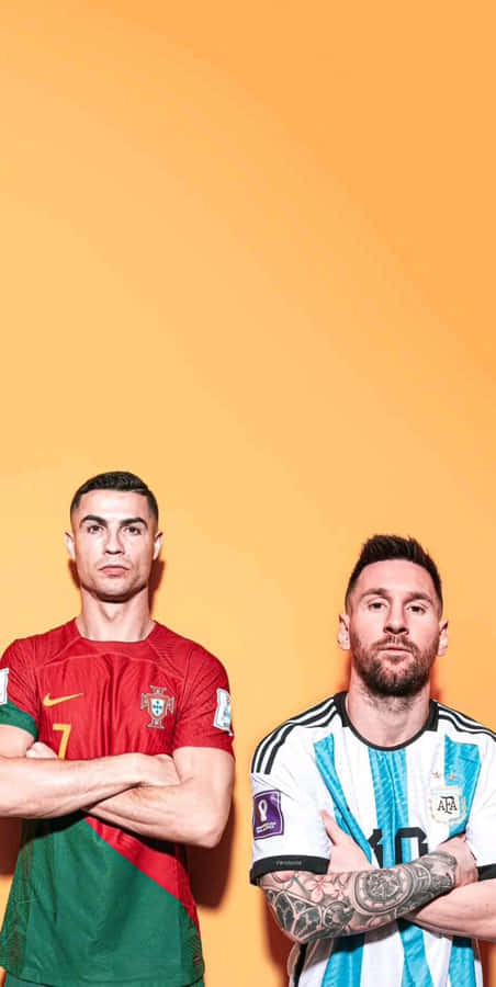 Messi ja Ronaldo Jalkapallotähdet 4K
