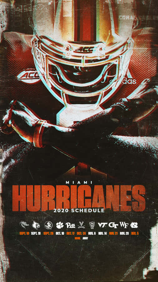 MiamiHurricanes symboliserer styrken af en storm og holdets styrke.