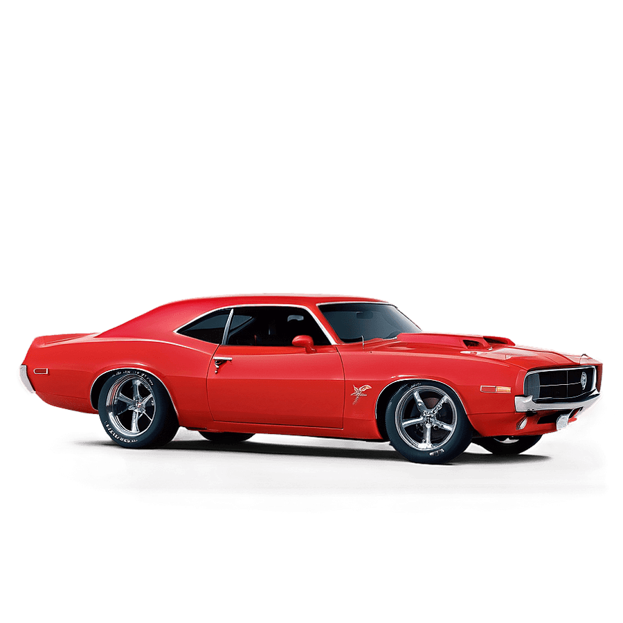 Red Muscle Car PNG 06202024